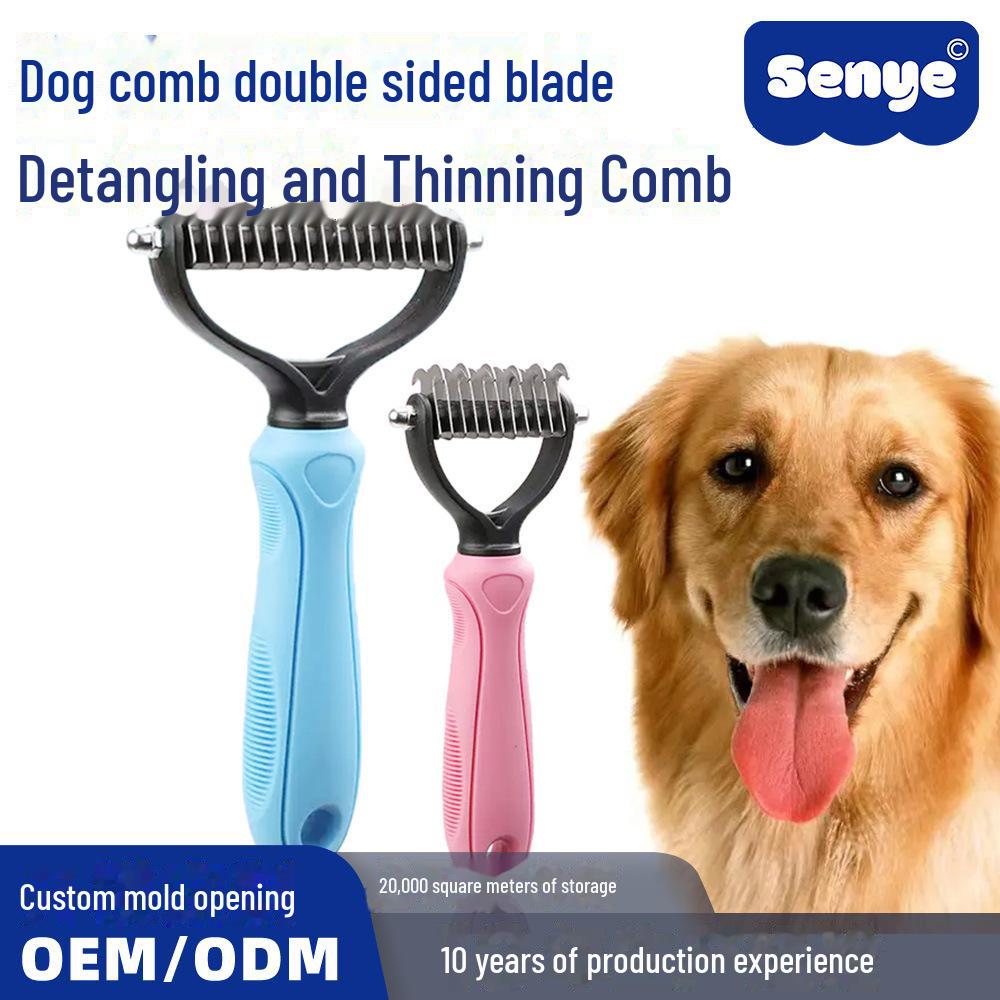 

Double-Sided Pet Grooming Comb for Dogs & Cats - Detangles & Removes Loose Hair