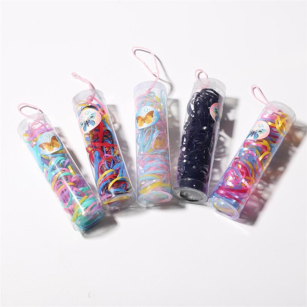 Korean Style Colorful Hair Ties: PVC Disposable Rubber Bands for Women's Hair Accessories