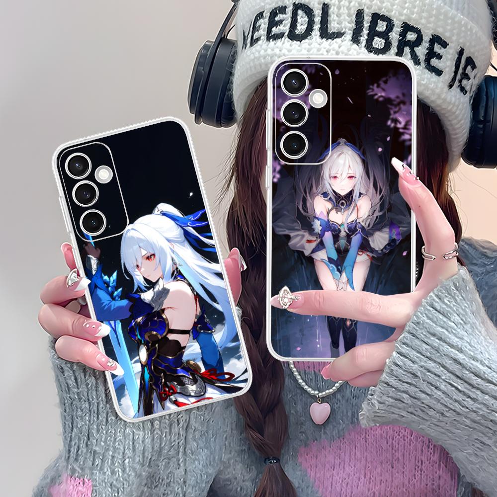 HSR Jingliu Clear Mobile Phone Case for Samsung Galaxy S25 S24 S23 S22 S21Plus FE Ultra Colorful Cover
