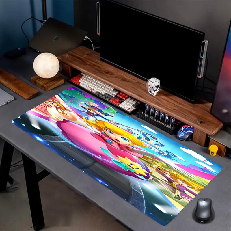 Princess Peach Theme Mouse Pad, Non Slip Rubber Base, Multifunctional Office & Home Decor, Perfect for Workspace Personalization.