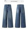 Women's Vintage High-Waisted Wide-Leg Jeans - Non-Clingy, Loose Fit for Spring and Autumn