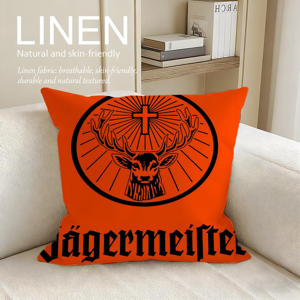 Brand Jagermeister Cushion Cover Pillowcase Set Pcs X X Breathable Washable Sofa Cushion Cover