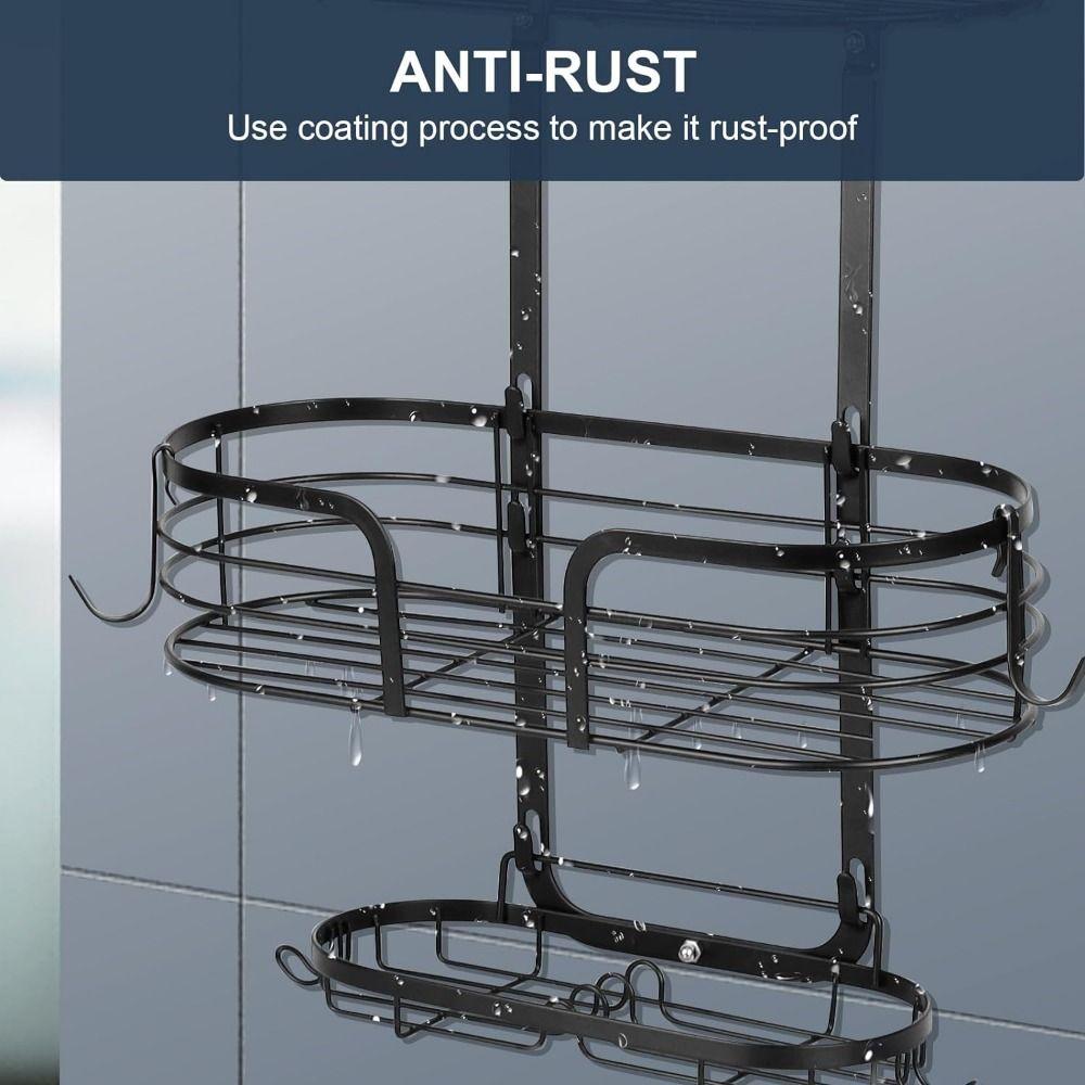 Rustproof Over Shower Head Organizer Anti-Swing Soap Holder Waterproof Soap Baskets  Dorm