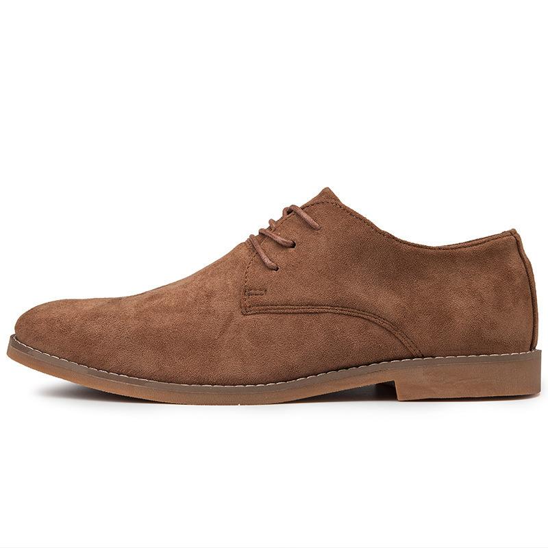 Board Shoes Matte Leather Shoes British Style Leather Suede Men's Shoes Large Size 4546 Business Casual Shoes Tide