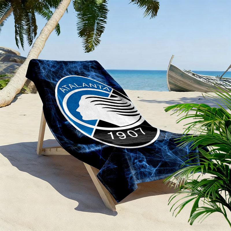 Atalanta Logo Print Beach Towel, Large Soft Quick Dry Towel for Beach Camping Swimming