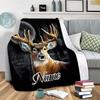Deer Under The Moon Customize Your Name Blanket Used For Chair Office Sofa Bed Camping Soft And Warm Giving Friends And Relatives Birthday Graduation