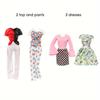 4Sets Fashion Fashionable Style Clothes designed for 11.5 In Girls Dolls 2Sets Top Plus Trousers 2Set Pretty Dresses Accessories DIY Playthings