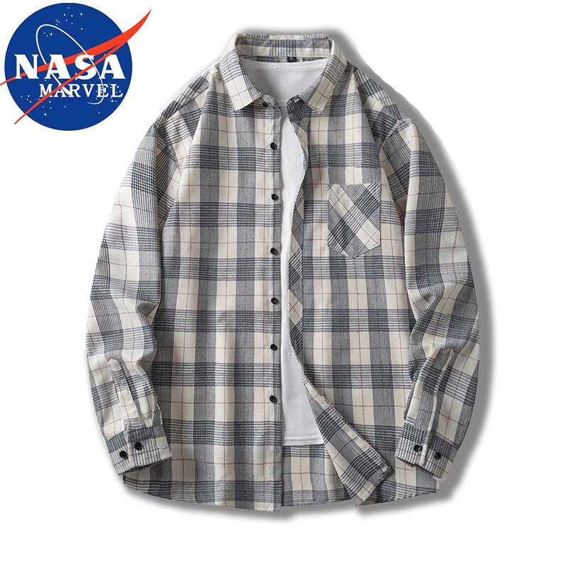 NASA MARVEL Men's Spring Autumn Long Sleeve Casual Shirt