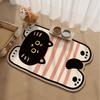 Pet Mat: Water-Absorbent, Leak-Proof Floor Mat for Dogs/Cats, Dirt-Resistant, Anti-Splash, Cartoon Design, Diatomaceous Earth.