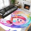 Rutschfeste Kristall-Samt-Bodenmatte, Teppich im Kirby-Design für Innenbereiche, Wohnzimmer, Schlafzimmer, Heimdekoration