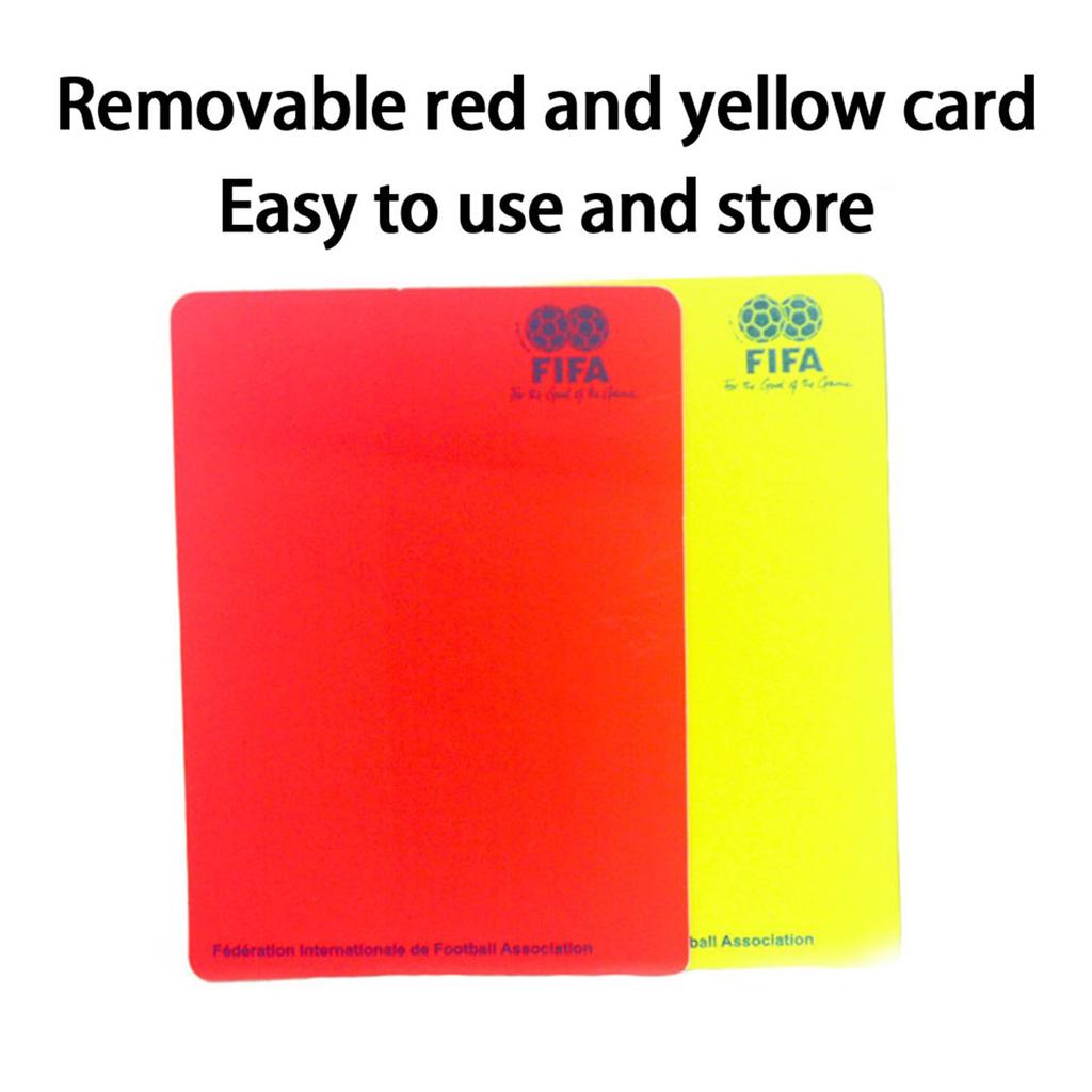 Kolip Sports Football Referee Red Yellow Cards With Leather Case Pen Practical Referee Tools Competition Equipment