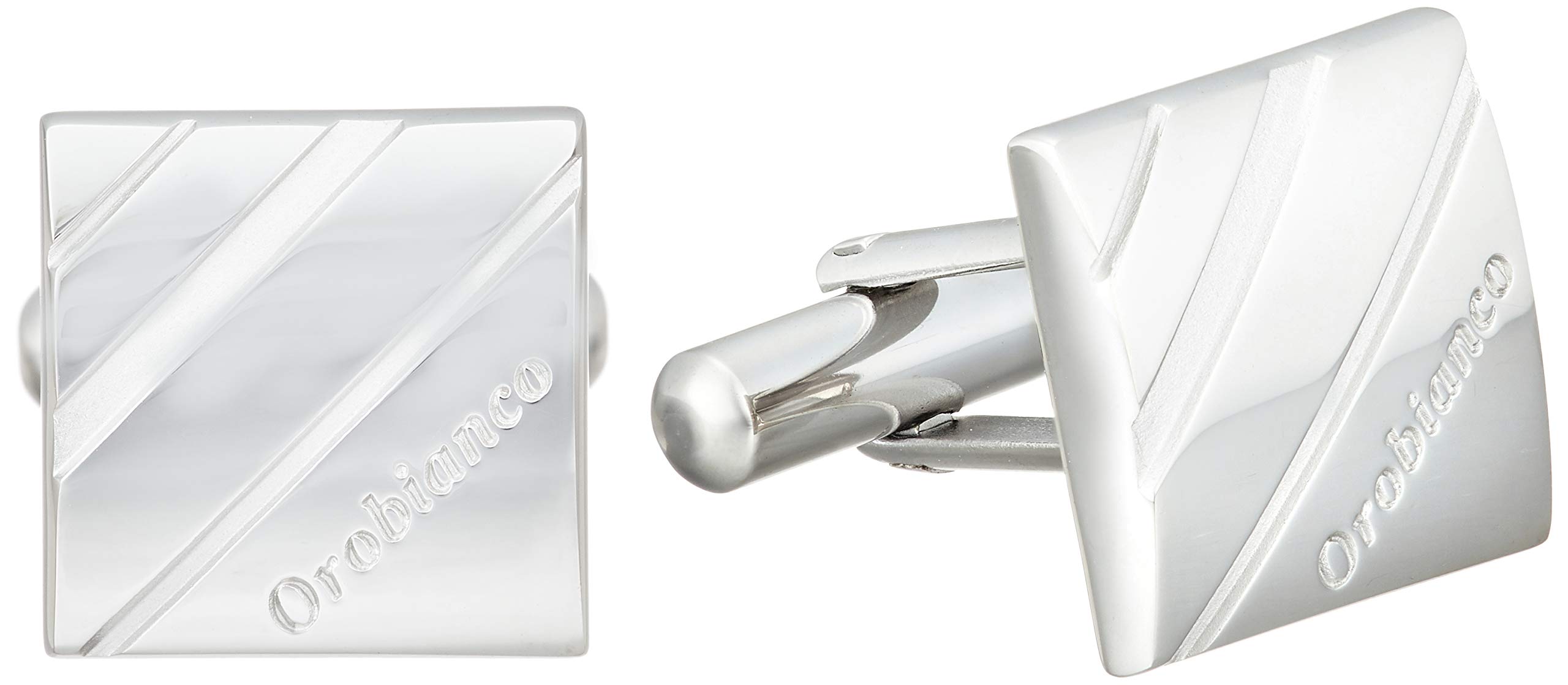 

Orobianco Men s Cufflinks ORC149 Silver, Japan, 14 x 14 x 20 mm (Free Size)