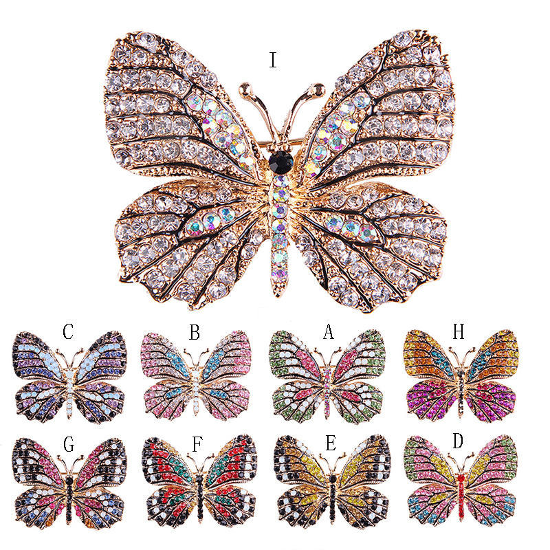 Butterfly Brooch Pin Gold Women Dress Wedding Bridal Brooch Pin