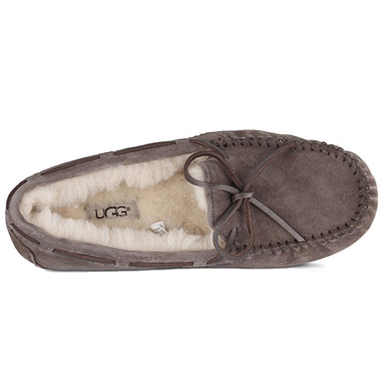 UGG Bow Tie Slip-On Flat Shoes Women shoes Brown 1019069-GYS