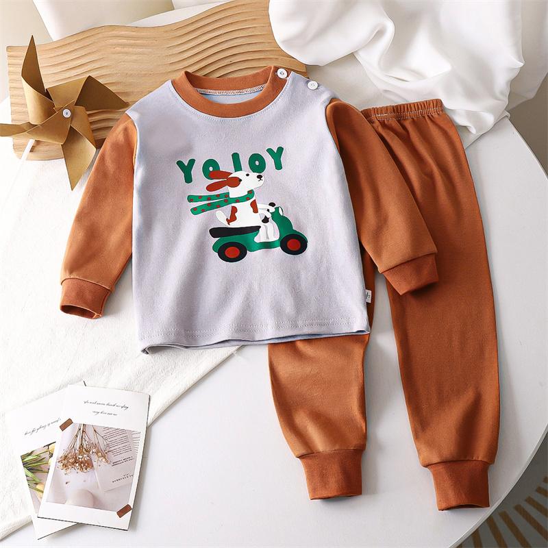 Children's Autumn And Winter Long Sleeved Pure Cotton Thermal Underwear Set