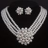 Gorgeous Bridal Jewelry Set Atmospheric Luxury Necklace & Earrings For Weddings & Performances Christmas Halloween Gifts