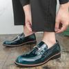 Business Casual Men Dress Shoes Luxury Glitter Designer Formal Shoes For Man Patent Leather Shoes Pointed Toe Men's Social Shoes