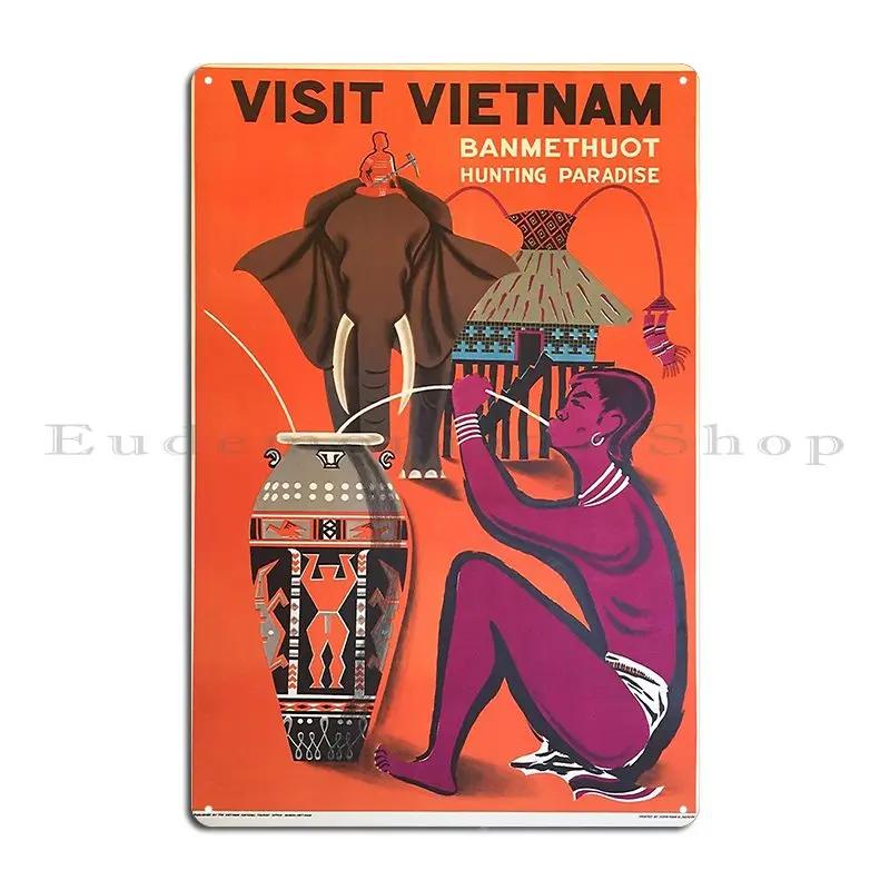 Visit Vietnam Tourist Travel For Vintage Poster Canvas Stickers Saigon Metal Vintage Home Bar Customize Bar Tin Sign Poster