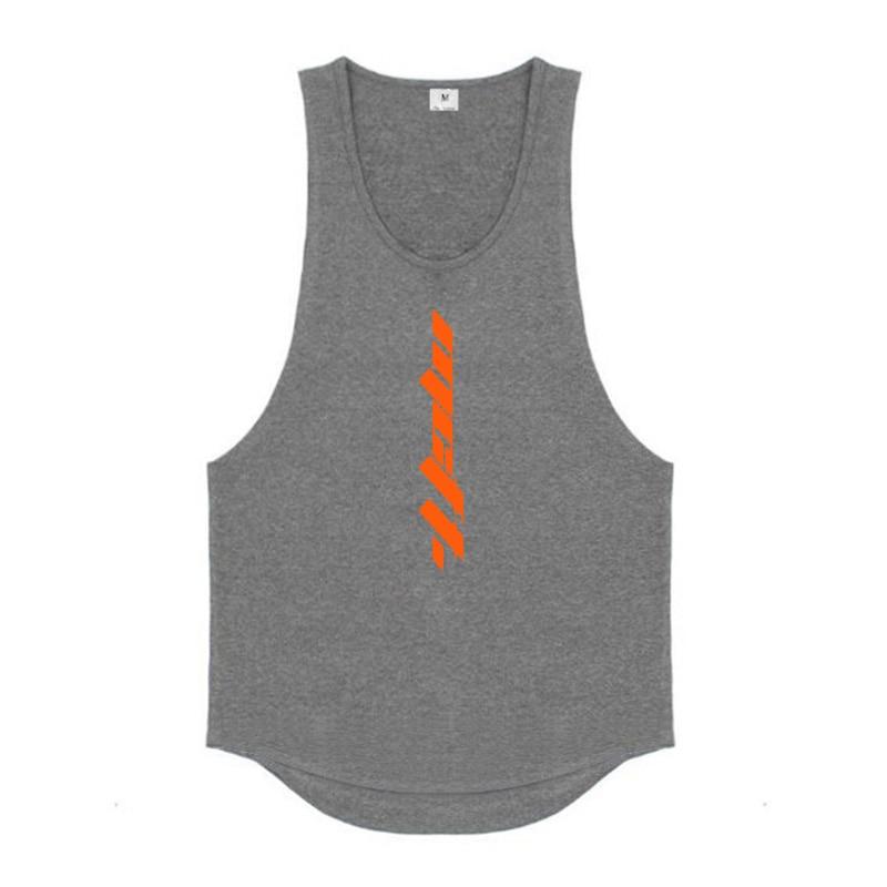 Muscleguys  Retro Elastic Cotton Loose Vest Sports Sweat-absorbing Tough Guy Bottoming Sleeveless Top