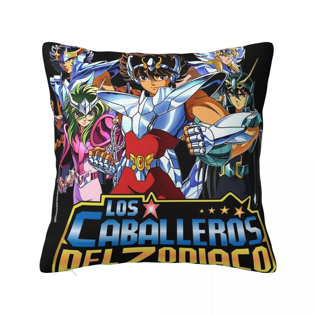 Knights Of The Zodiac Saint Seiya Square Pillowcase Cushion Cover Decorative Pillow Case Throw Pillow Cover for Home Bedroom Car