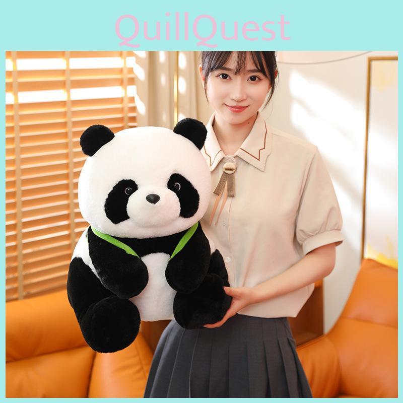 Plush Panda Bamboo Toy Cartoon Stuffed Animal Doll Decoration Kids Cute Gift