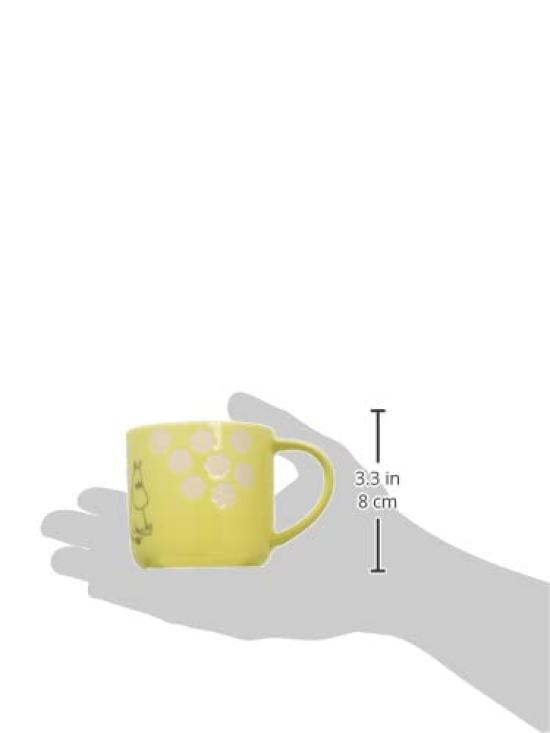 MOOMIN Florit Moomin Microwave and Dishwasher Moomin Nordic Day Wedding Made In Mug, Yellow, Approx. 350ml, Safe, Merchandise, Style, Mother's Gift,