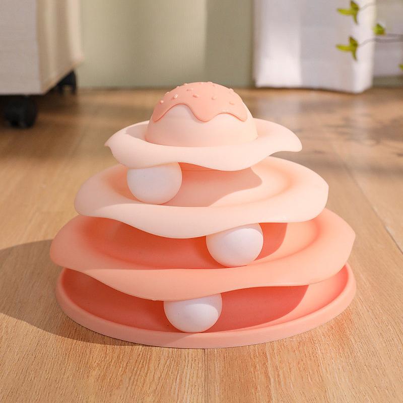 

Игрушка-мяч для кошек Интерактивная игрушка для кошек Домашние кошки Многослойный дизайн Структура мороженого Товары для животных Игрушки для кошек розовый