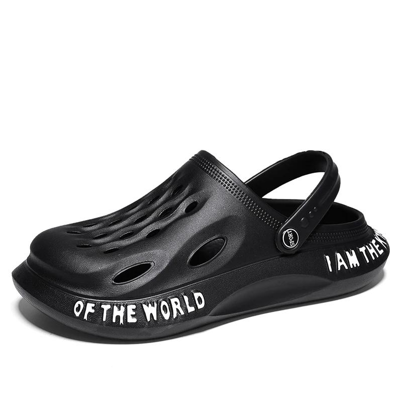 

Большие размеры 39-48 Мужские сабо Летние модные мужские сандалии EVA Мужские тапочки Летние пляжные сандалии Мужские кроссовки Мужские тапочки 39 чёрный