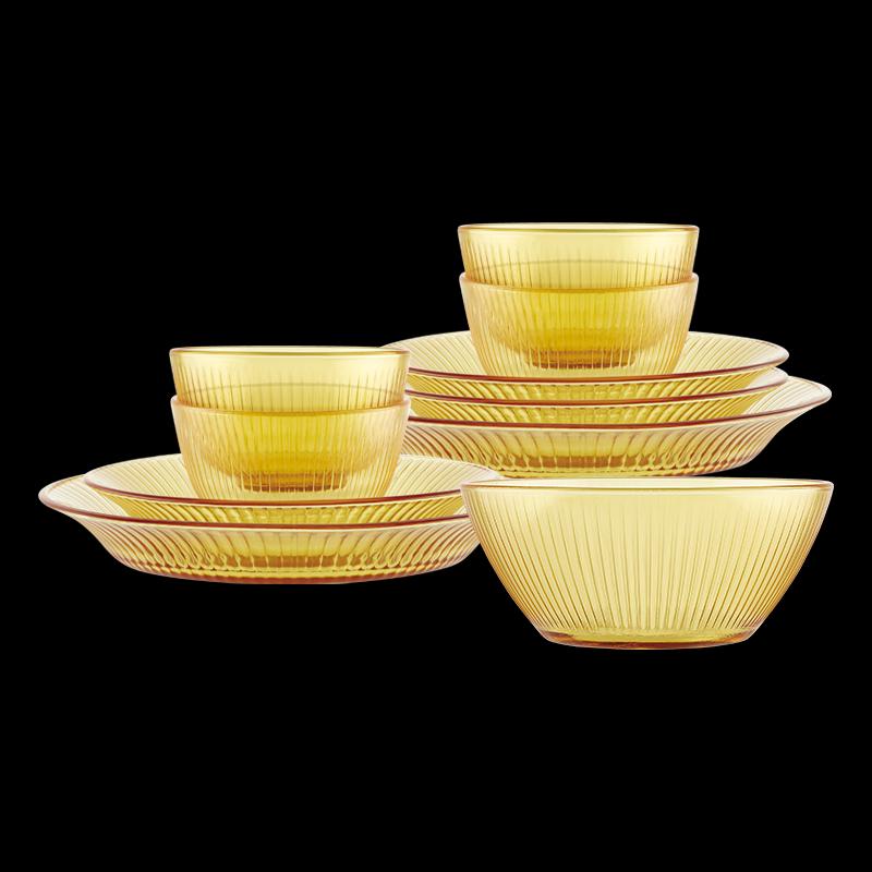 Snapware Crystal Series 10-Piece Glass Dinnerware Set
