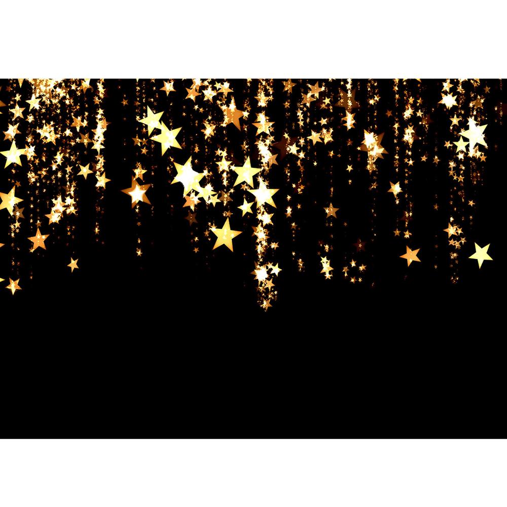 Photography Backdrop Golden Stars Black Blue Christmas Vinyl Background for Children Baby Shower Party Photoshoot Photo Studio