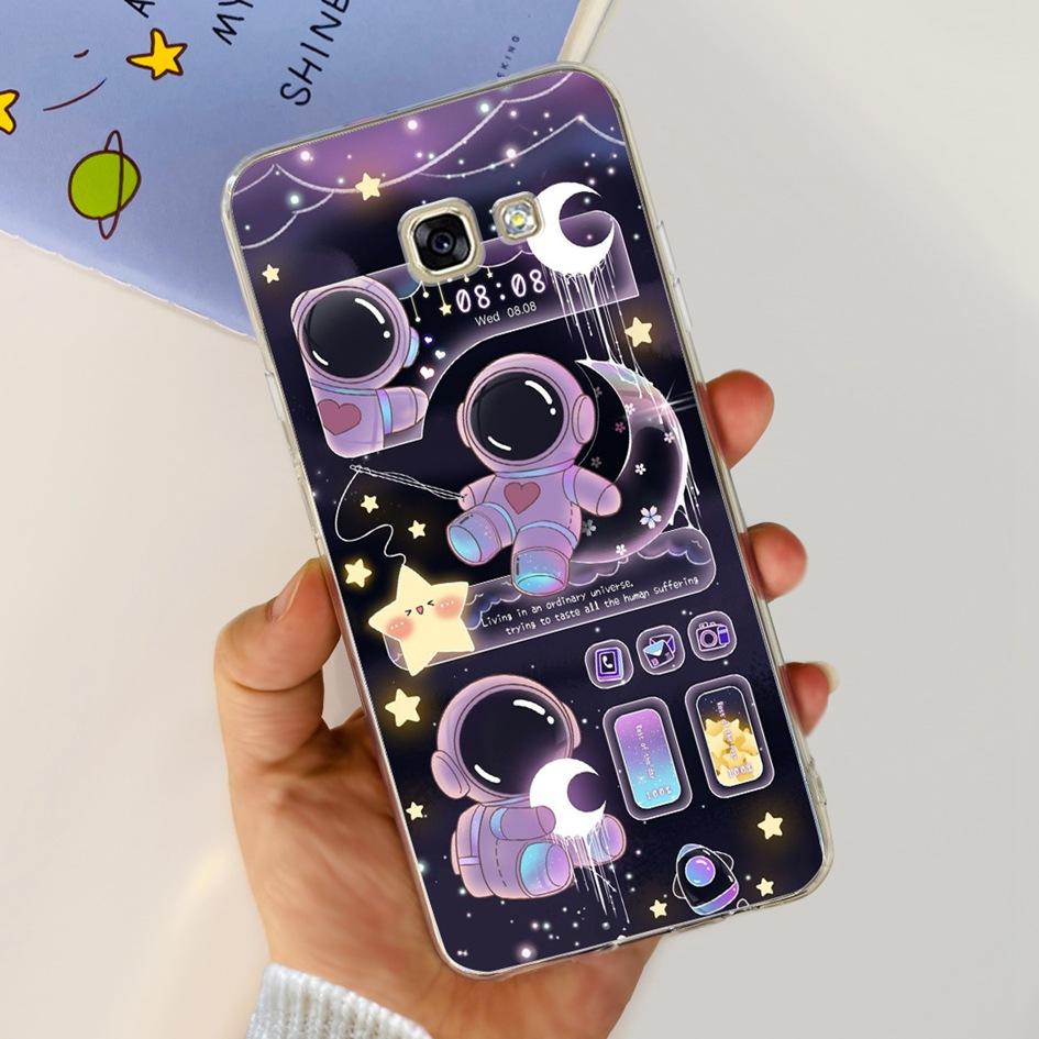 For Samsung Galaxy A5 2017 Case A520 A520F Popular Flower Transparent Silicone Soft Cover For Samsung A 5 2016 A510 A510F Bumper