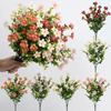 Multicolor Simulation Flower Silk Petals Faux Flower  Desktop Ornament