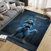 Personalisierter Name, Lucario Heim-Sofa-Dekoration für Wohnzimmer & Schlafzimmer, Rutschfeste Spiel-Flanell-Bodenmatte für Spielzimmer
