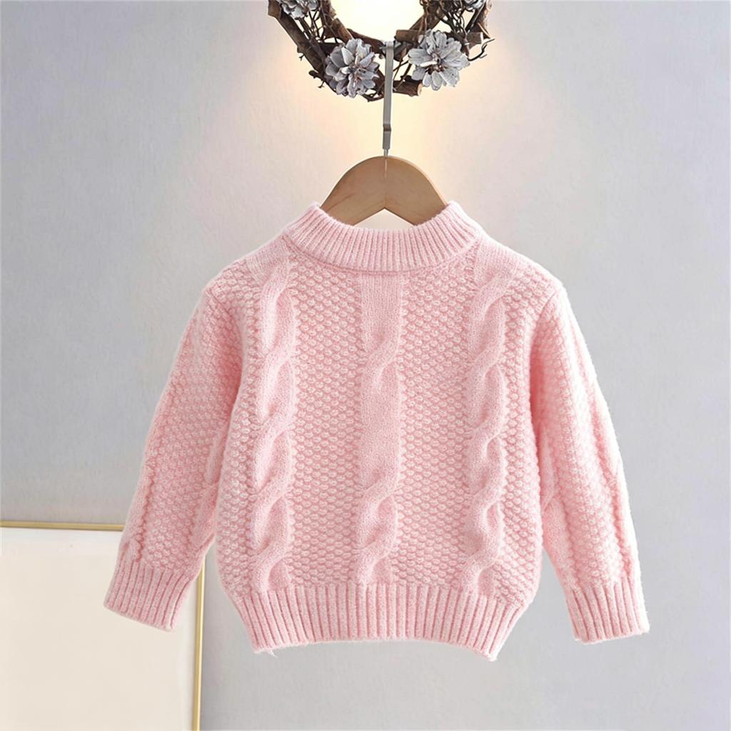 Girls Cable Knit Sweater with - Layering Top for Little Girls