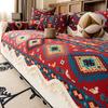 Premium Ethnic Style Sofa Cover Cloth Fixed Anti Slip Straight Row Sofa Cushion One-Piece All Season Universal Retro Classic