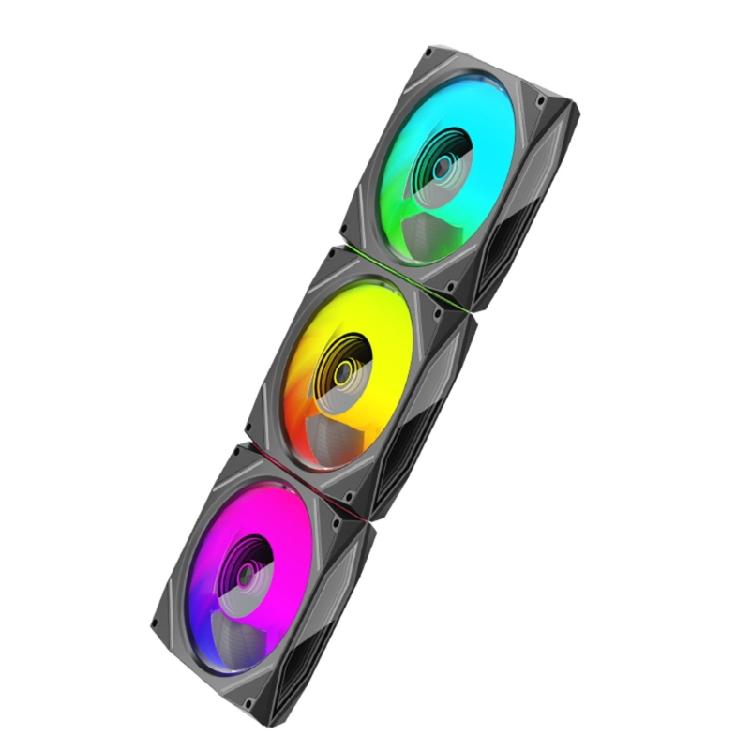 12x12cm Universal Computer Fan Addressable ARGB Asynchronous Light Support Silents PWM Technology Mirror Finish