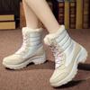 2025 Autumn Plus Size Lace-Up High-Top Snow Boots with Warm Fleece Lining