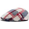 Boina de Cuadros Transpirable para Mujer Gorra Juvenil Vintage Británica para Hombre Primavera Verano Otoño Sombrero Casual de Pintor Hacia Adelante