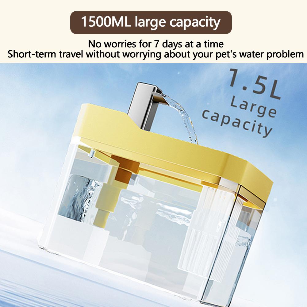 Cat Water Fountain with Quiet Pump Dog Water Dispenser USB Anti-Dry Burning Cat Drinker Cat Fountain for Cats Indoor