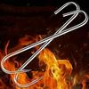 20pcs Heavy Duty S Shaped Butcher Hooks Sharp Tip Metal Hangers for Meat Sausages Hanging Home Grilling 