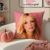 Pop Superstar BBritney Spears Cushion Cover Pillowcase Short Plush Invisible Zipper Room Sofa Cushion Cover