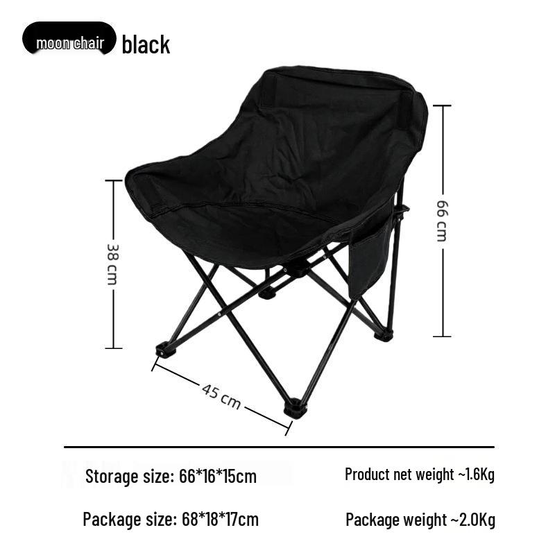Portable Outdoor Folding Moon Chair for Camping and Picnics