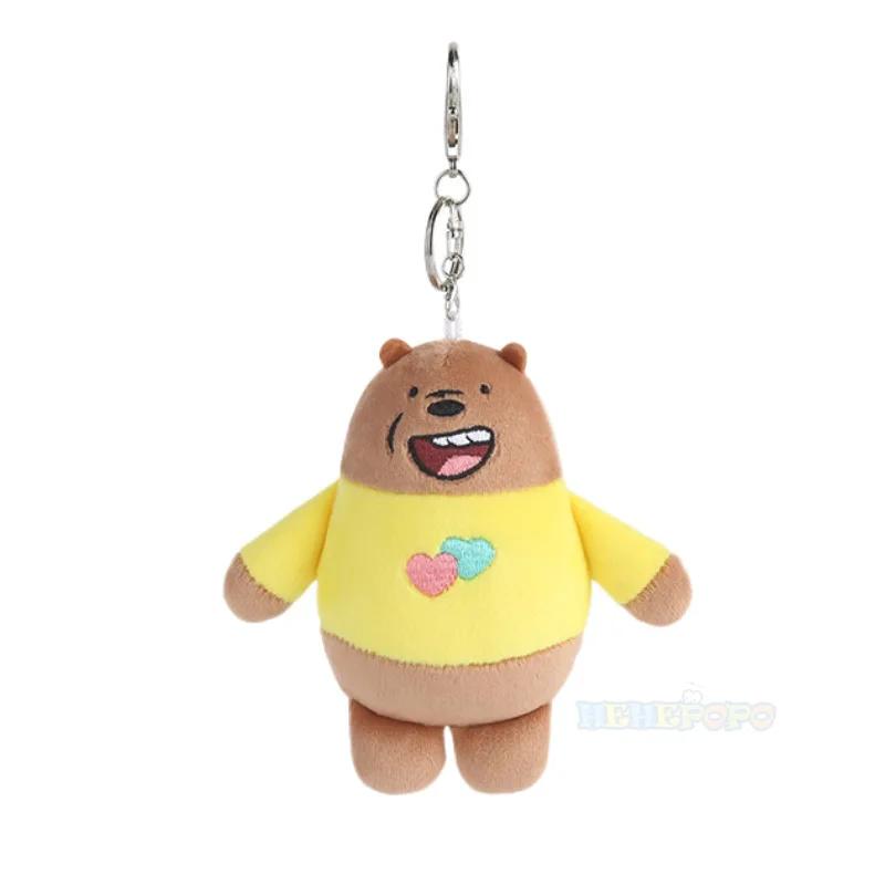 We Bare Bears Anime Plüschtiere Anhänger Grizzly Panda Eisbär Schlüsselanhänger Schlüsselring Stoffpuppen Plüschtiere Figuren Schlüsselanhänger Geschenke