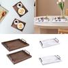 2x Rustic Serving Trays Multipurpose Rectangular Stylish for Tea Food Coffee
