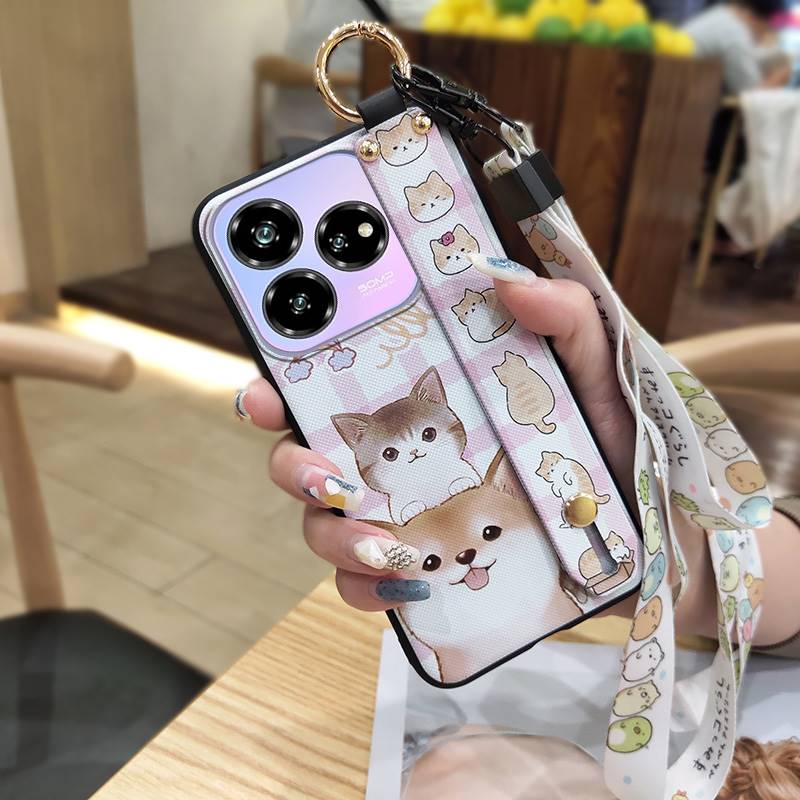 Cute Anti-dust Phone Case For ZTE Blade V60 Design/Axon 60 Lite Soft case Fashion Design Protective Waterproof Lanyard