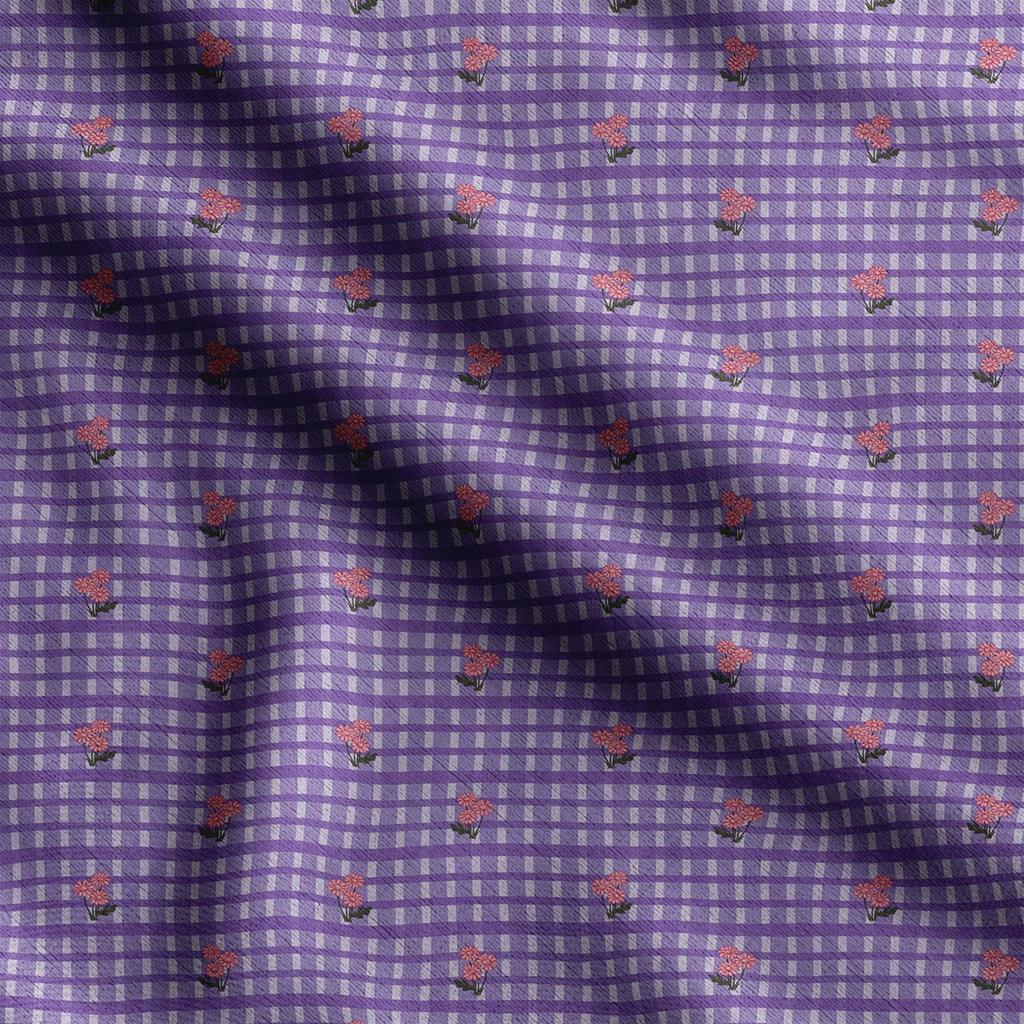 Soimoi Check Print,  Cotton Cambric, Quilting Fabric Sold by The Yard 42 Inch Wide, Medium Weight Cotton Fabric, Sewing  Supplies,Baby