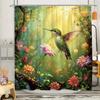 Hummingbird Shower Curtain Floral Botanical Farm Landscape Vintage Jungle Modern Home Polyester Fabric Bathroom Decor Curtains