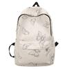 New simple cartoon butterfly backpack, primary and secondary school student campus schoolbag, large capacity and lightweight travel backpack