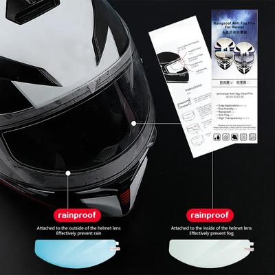 Universal-Helm Klare Regenschutzfolie Anti-Beschlag-Folie Helmlinse Nano-Beschichtung Aufkleber Motorrad Regensicherheit Fahrzubehör