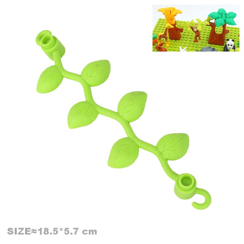 Big Building Block Accessories Compatible Duplos Houses Villas Construction Gear Rotate Connection Children Assembly Parts Toys